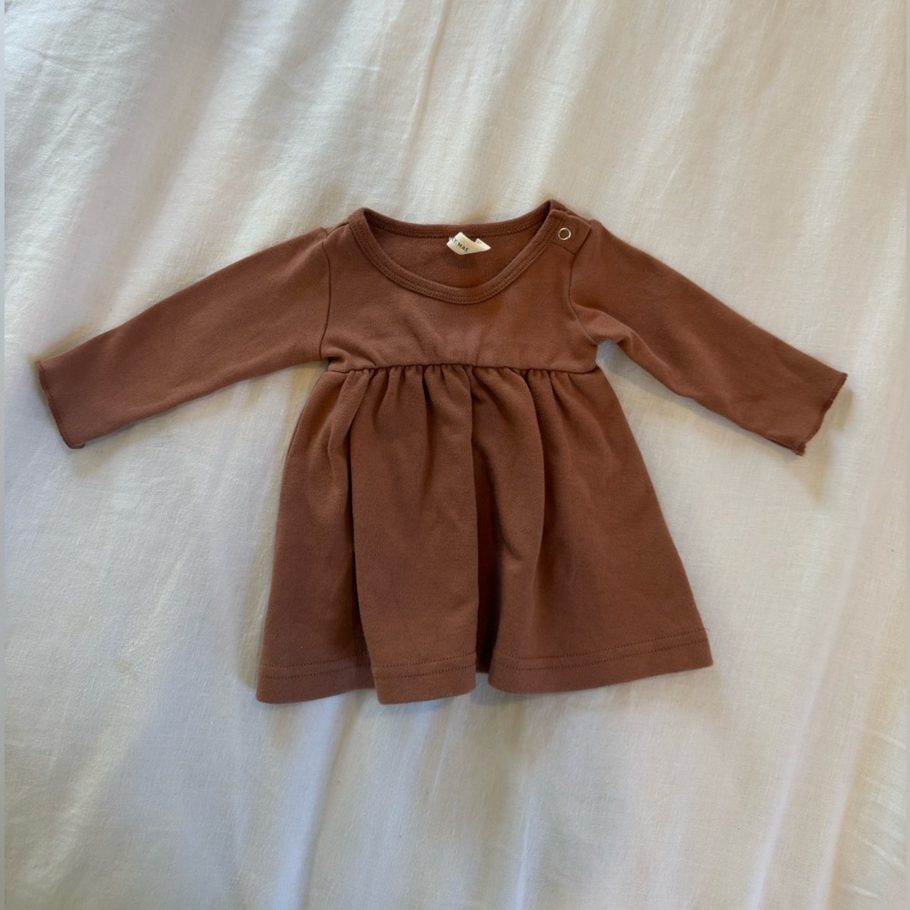 Quincy Mae long sleeve dress 0-3 months